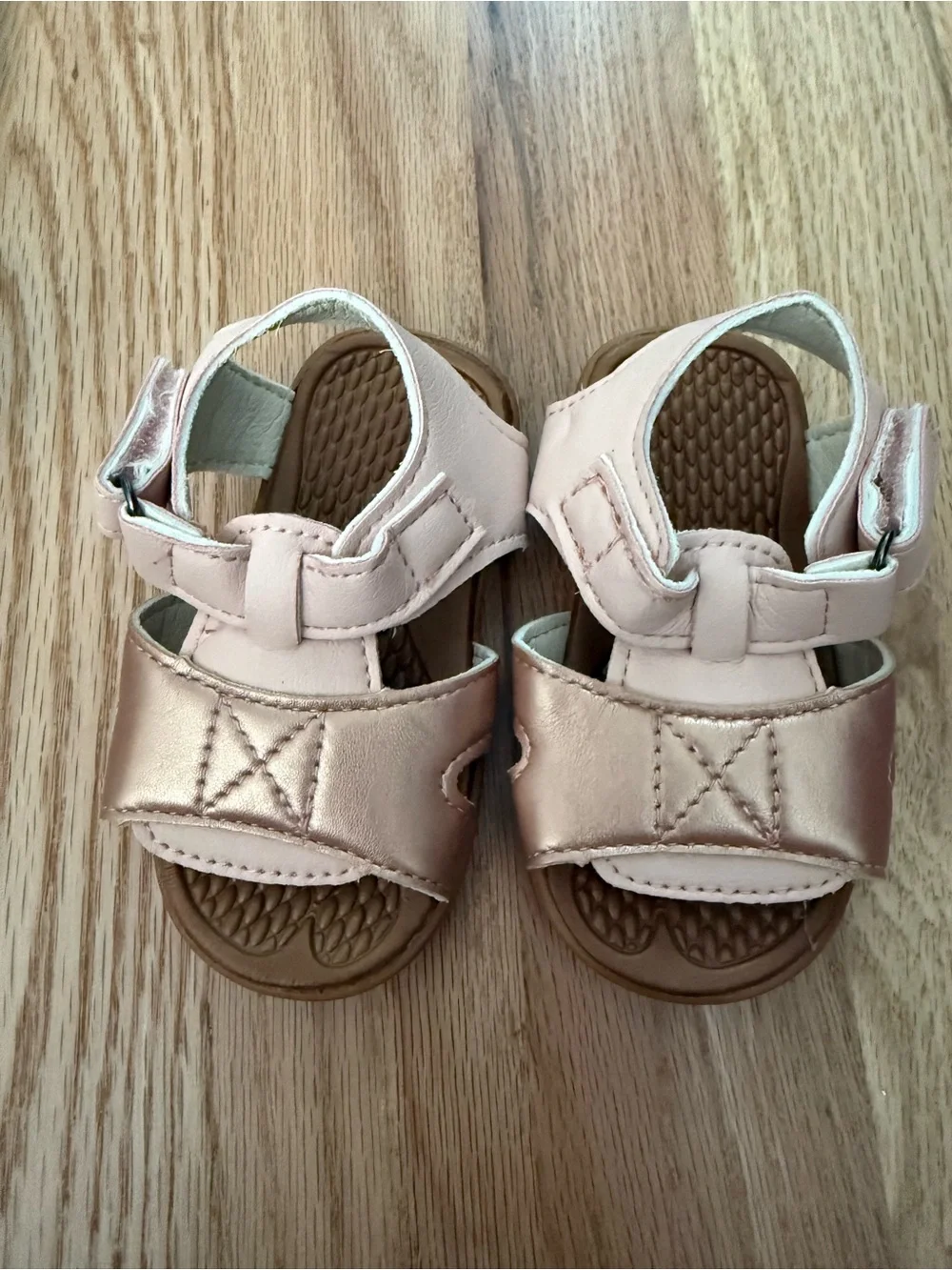 Nordstrom Rose Gold Metallic Toddler Sandals